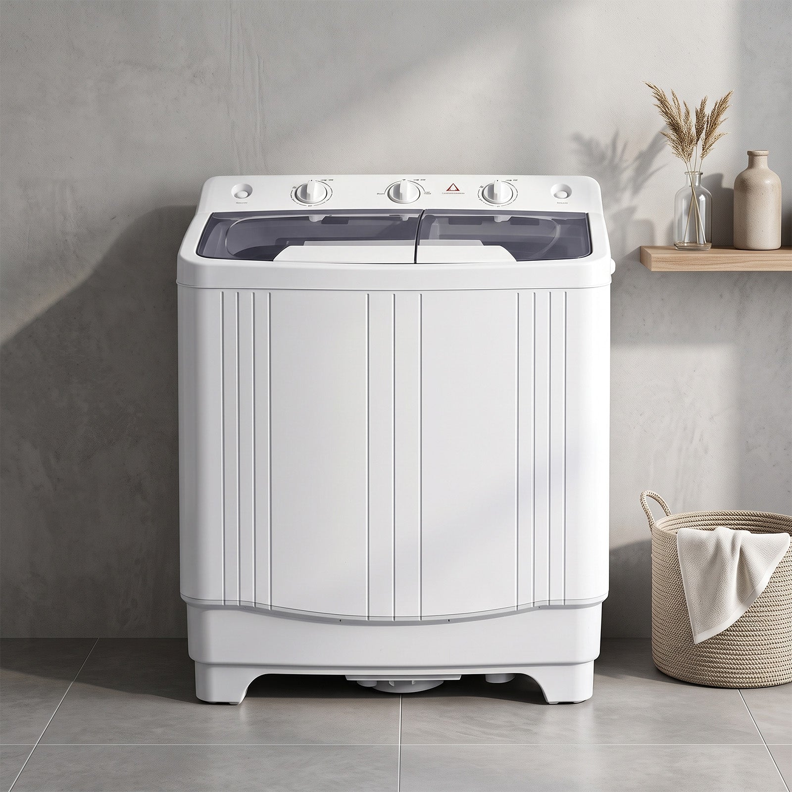 XPB90-2268S semi-automatic washer in a laundry room