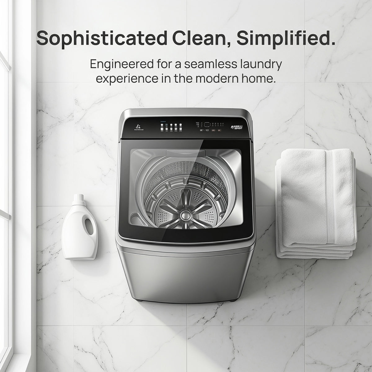 XQB268-2608 large-capacity laundry appliance with open lid