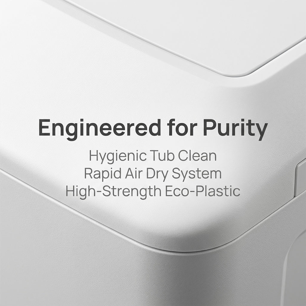XQB52-168 hygienic tub clean and air dry features