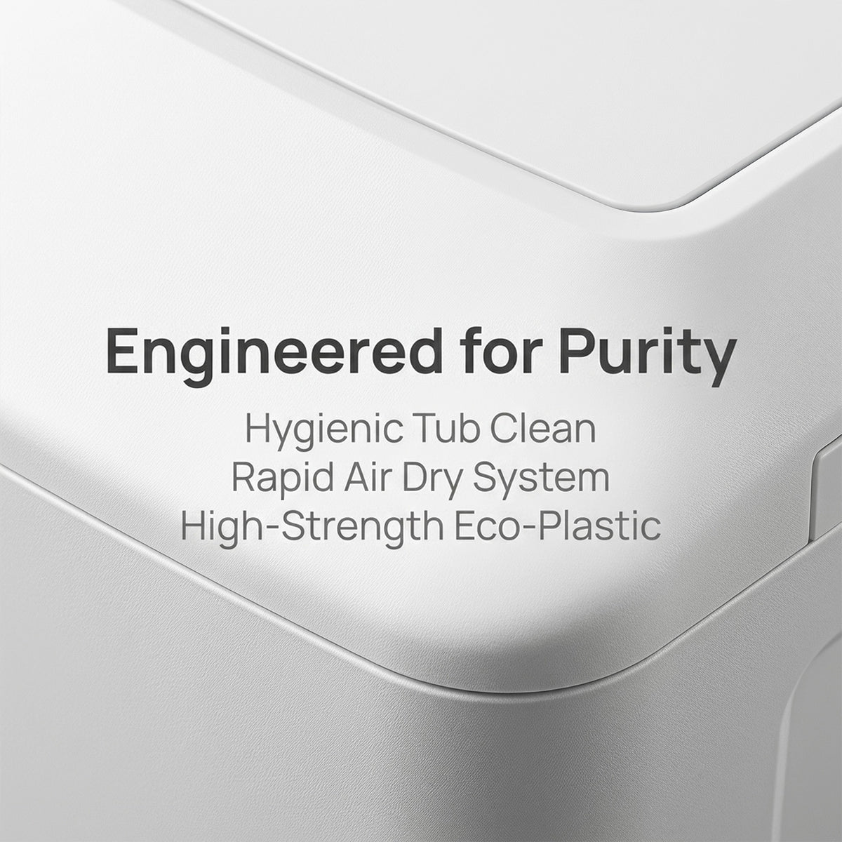 XQB52-168 hygienic tub clean and air dry features